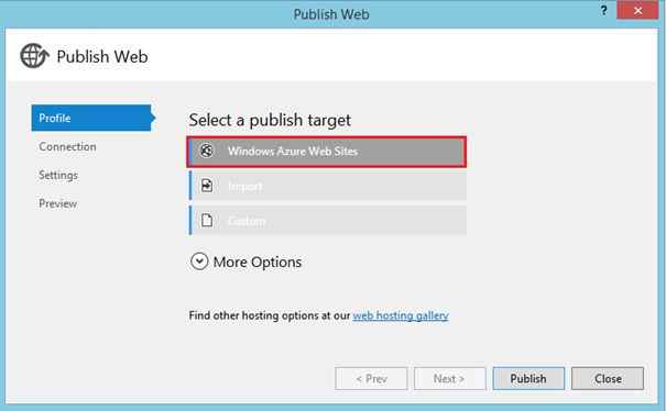 click publish button